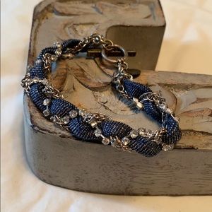 American Eagle Denim and Sparkles Bracelet